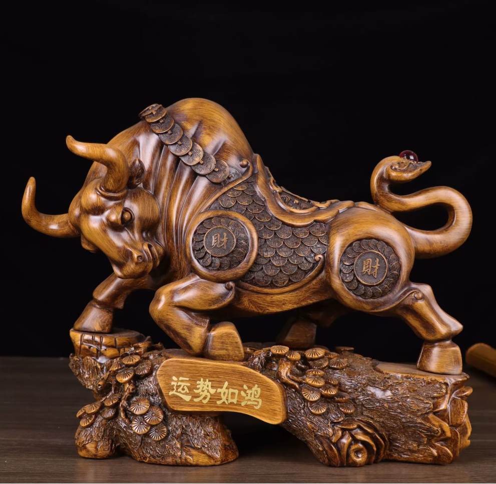 运势如鸿牛摆件